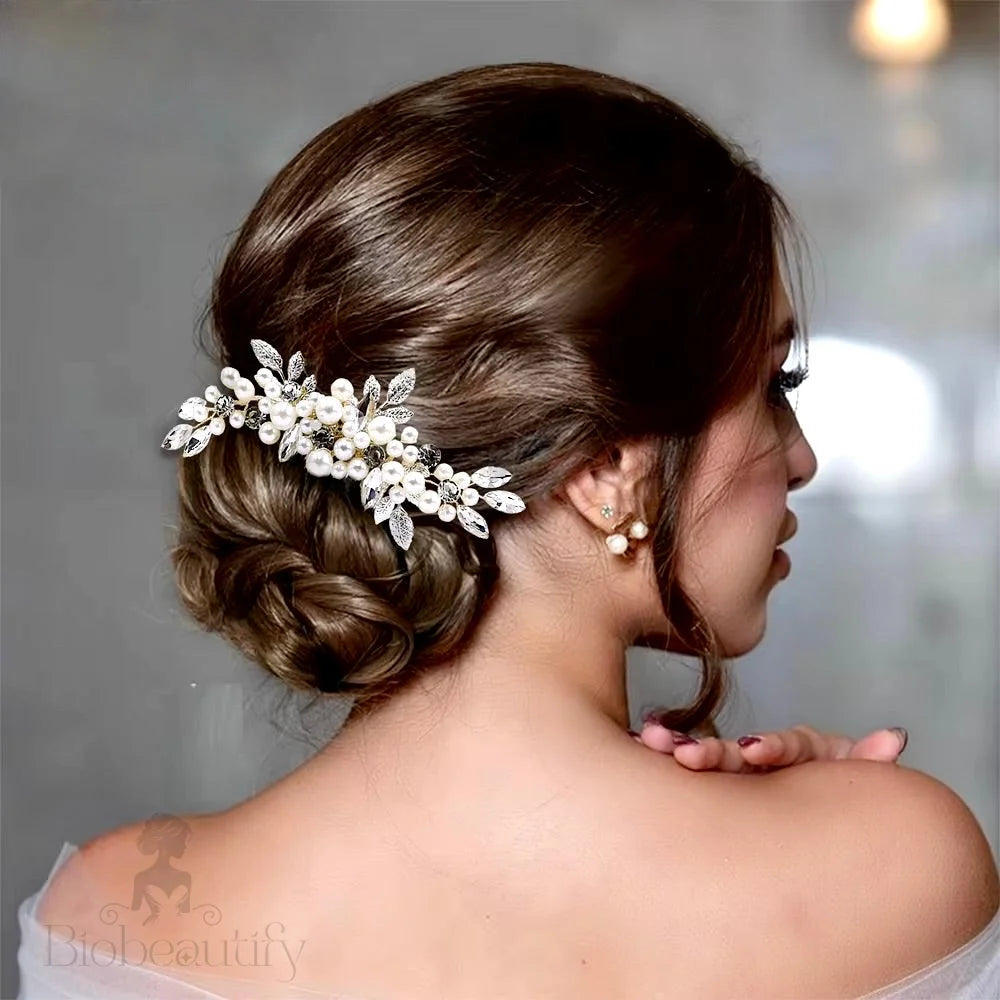 Amal Pearl Crystal Bridal Hair Comb