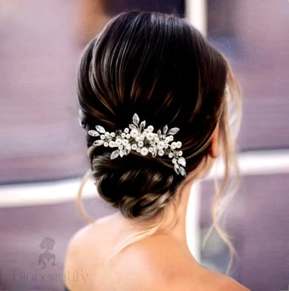 Amal Pearl Crystal Bridal Hair Comb