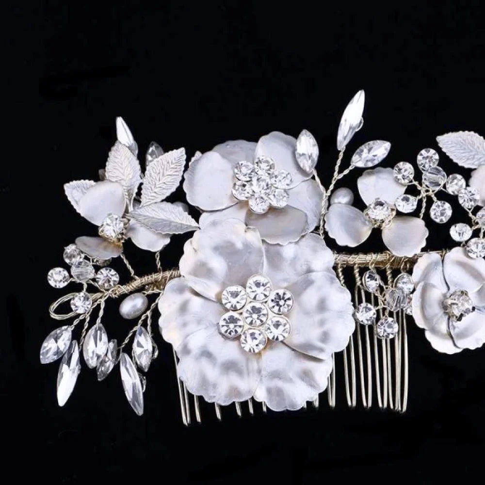 Amaya Pearl Crystal Bridal Hair Comb