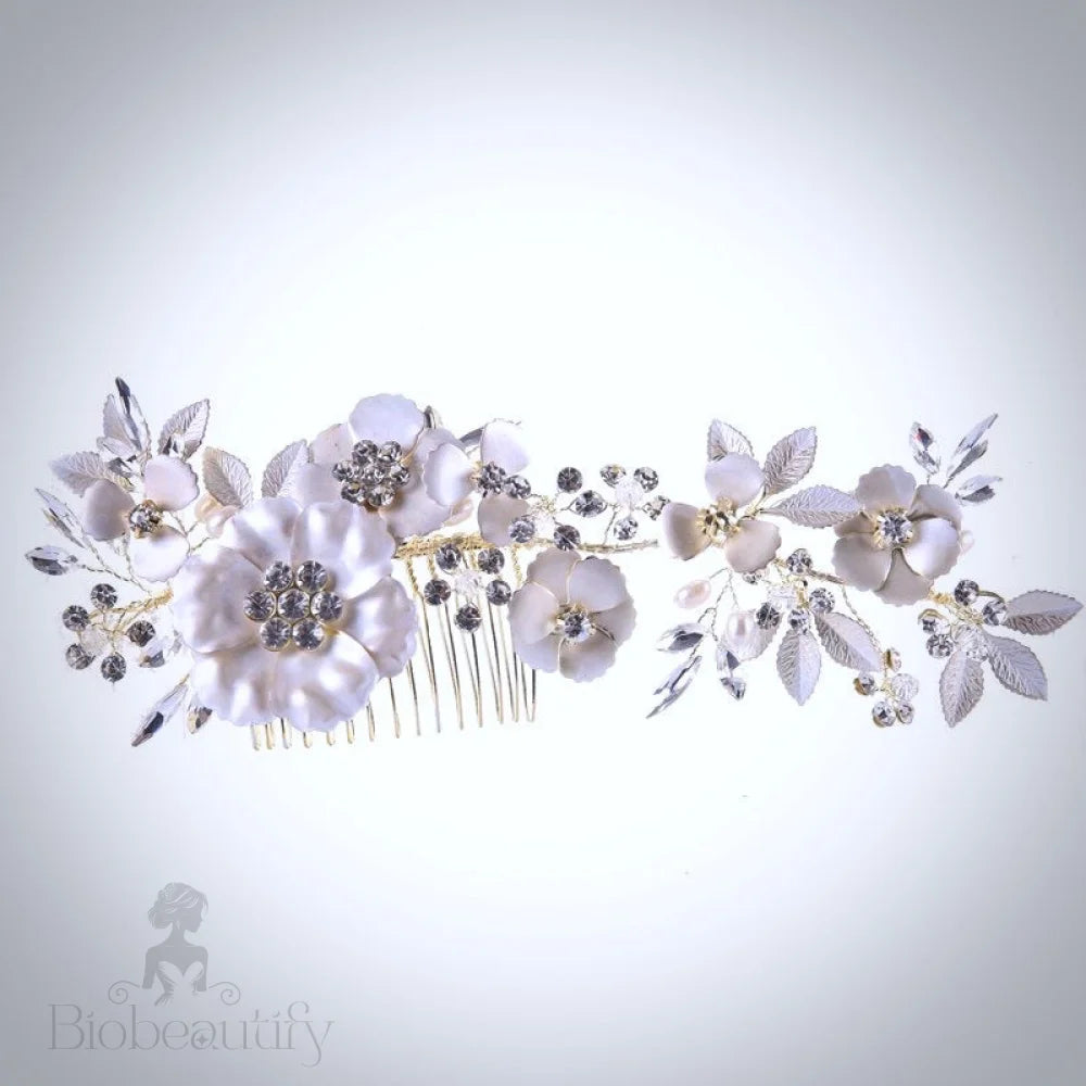 Amaya Pearl Crystal Bridal Hair Comb