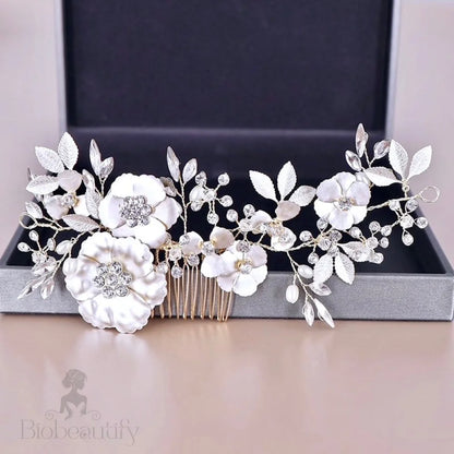 Amaya Pearl Crystal Bridal Hair Comb