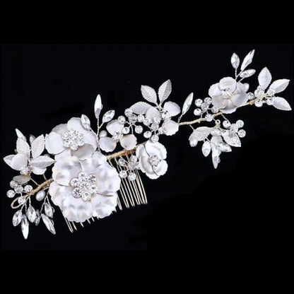 Amaya Pearl Crystal Bridal Hair Comb