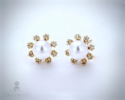 Anais - Bridal Pearl Stud Earrings