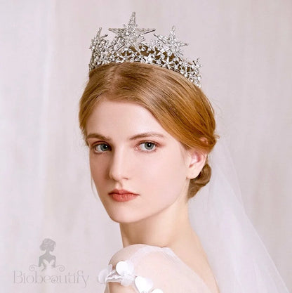 Andromeda Star Wedding Tiara Gold Silver