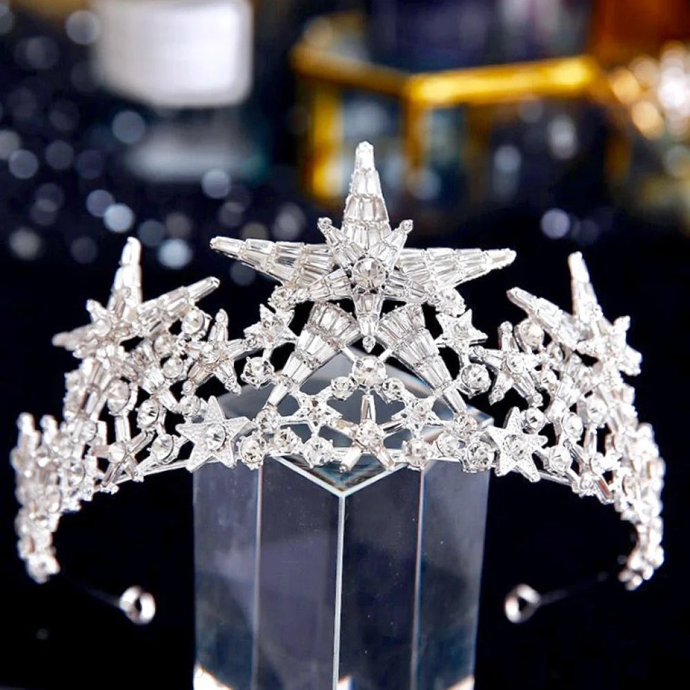 Wedding Hair Accessories - Star Bridal Tiara - Available in Gold and Silver