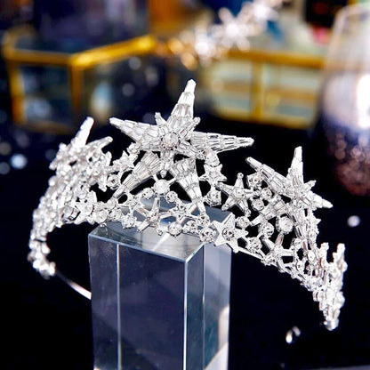 Andromeda Star Wedding Tiara Gold Silver