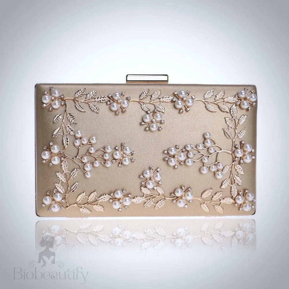 Angela Gold Bridal Clutch Handbag