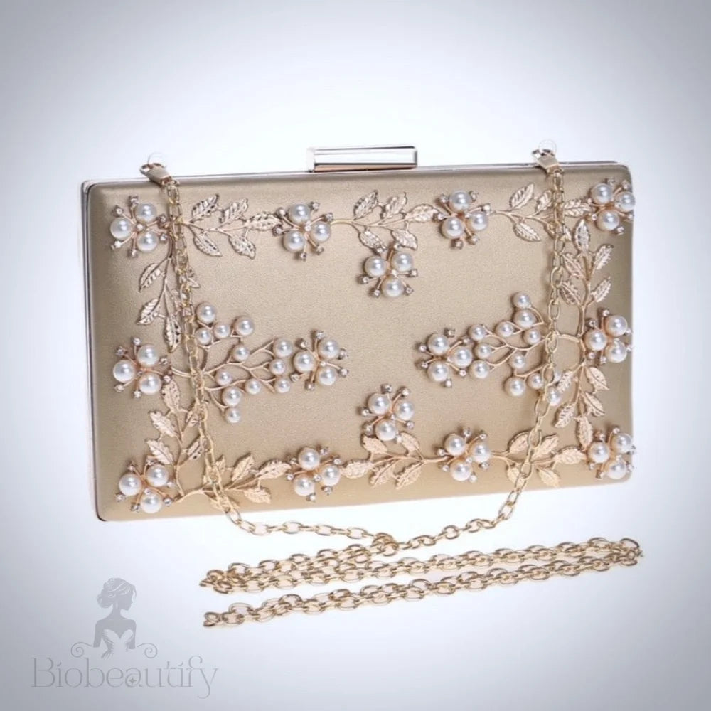 Angela Gold Bridal Clutch Handbag