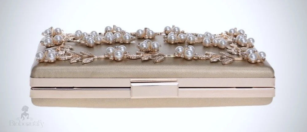 Angela Gold Bridal Clutch Handbag