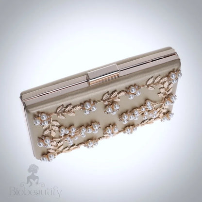 Angela Gold Bridal Clutch Handbag