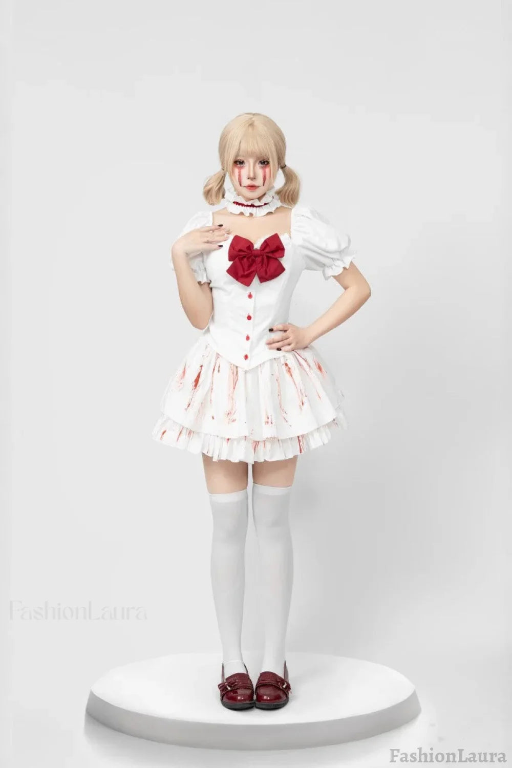 Anime Maid Halloween Costume Set White / S Halloween costumes