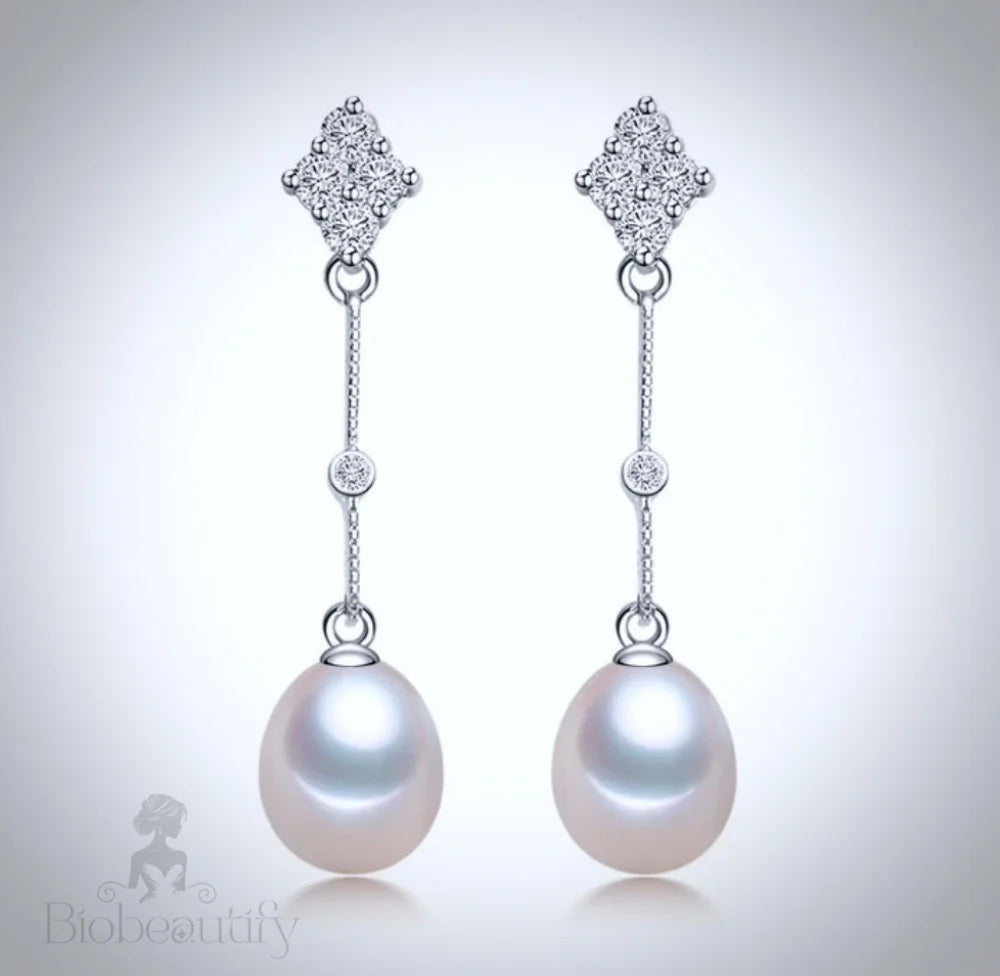 Anka Freshwater Pearl Sterling Silver Bridal Earrings