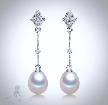 Anka Freshwater Pearl Sterling Silver Bridal Earrings