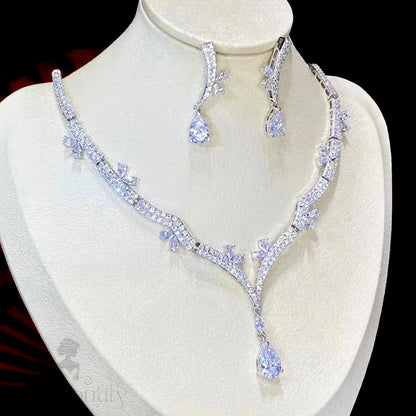 Annabel Silver Cubic Zirconia Wedding Jewelry Set