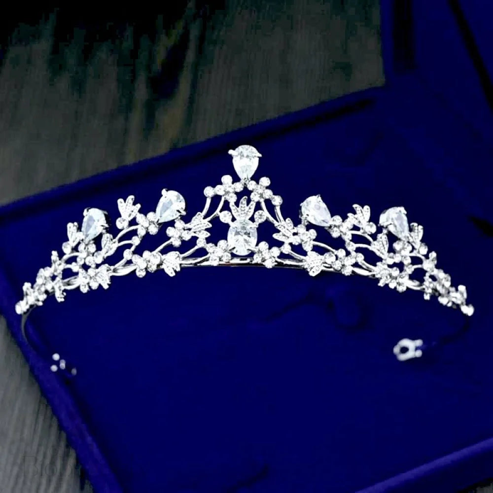 Annelise Silver Cubic Zirconia Tiara For Brides