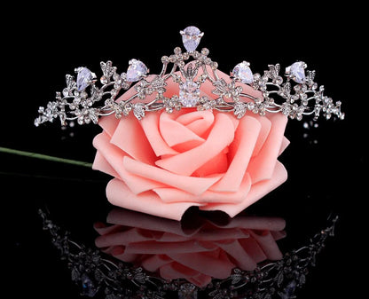 Annelise Silver Cubic Zirconia Tiara For Brides