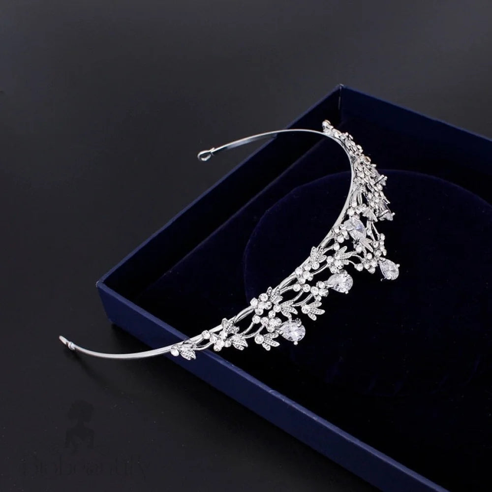 Annelise Silver Cubic Zirconia Tiara For Brides