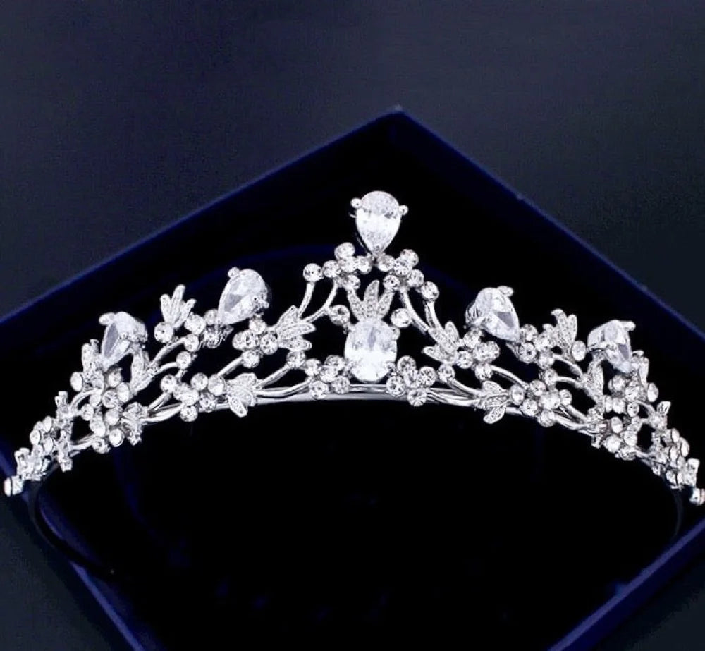 Annelise Silver Cubic Zirconia Tiara For Brides