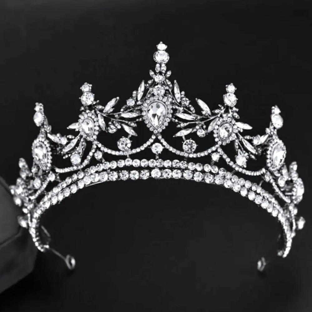 Antoinette Baroque Wedding Tiara - Antique Gold And Silver Options