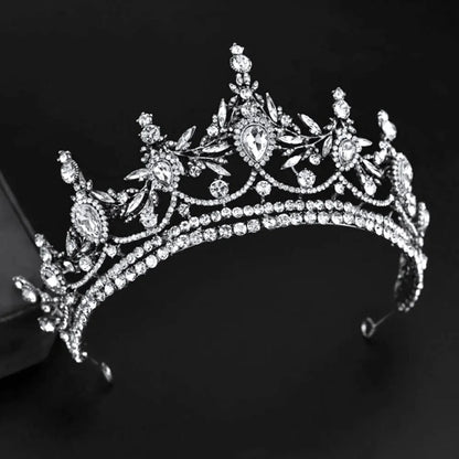 Antoinette Baroque Wedding Tiara - Antique Gold And Silver Options