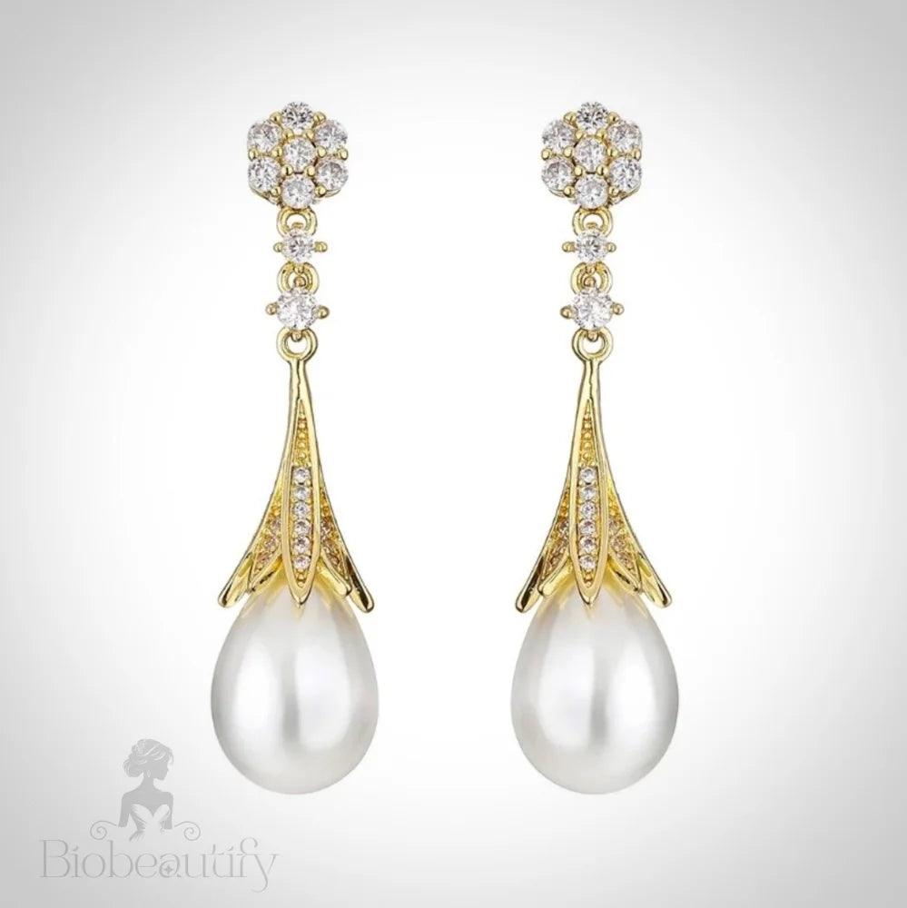 Pearl Wedding Jewelry - Pearl Bridal Earrings - Available in Gold and Silver