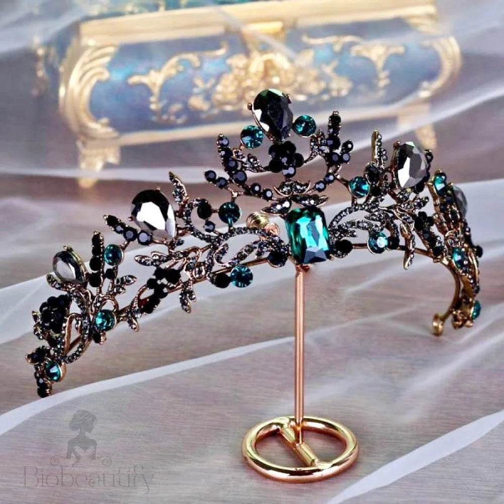 Arwen Victorian Gothic Green Wedding Tiara