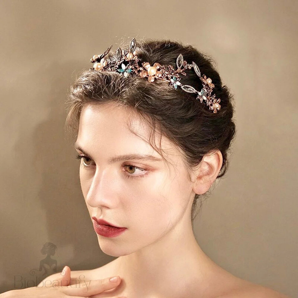 Aryonna Bohemian Gold Bridal Crown