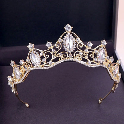 Ashlyn Gold Crystal Wedding Tiara