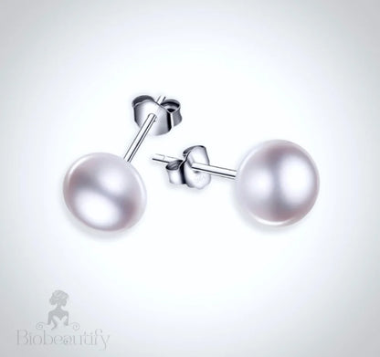 Aster Freshwater Pearl And Sterling Silver Earrings - Available In More Colors