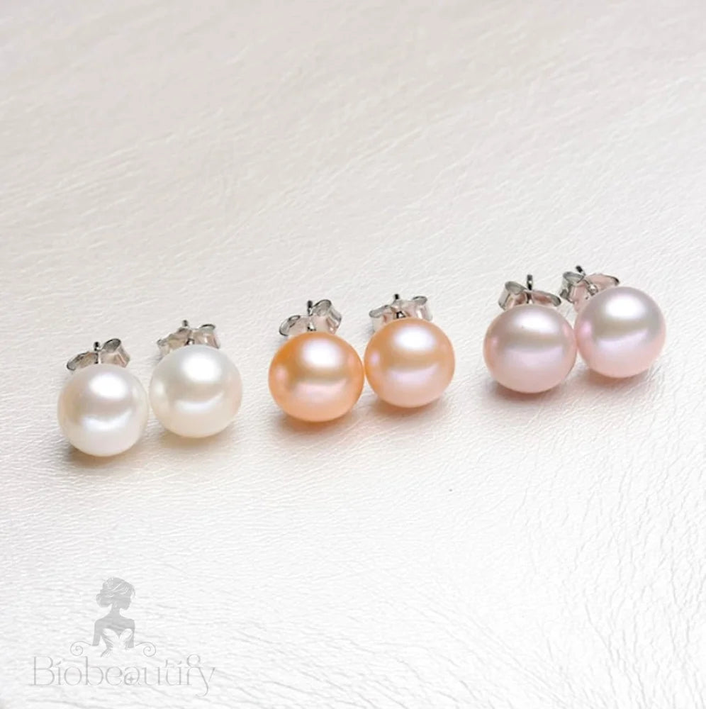 Aster Freshwater Pearl And Sterling Silver Earrings - Available In More Colors