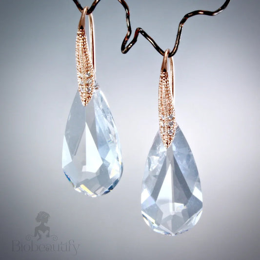 Astra Rose Gold Crystal Earrings