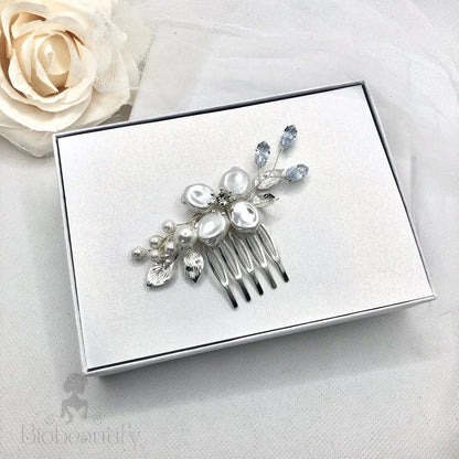 Asya Bridal Hair Comb With Pearl And Crystal