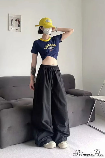 Athletic Stretchy Waist Relaxed Cargo Pants