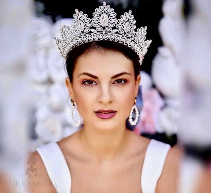 Aubree Crystal Tiara For Weddings In Silver And Gold