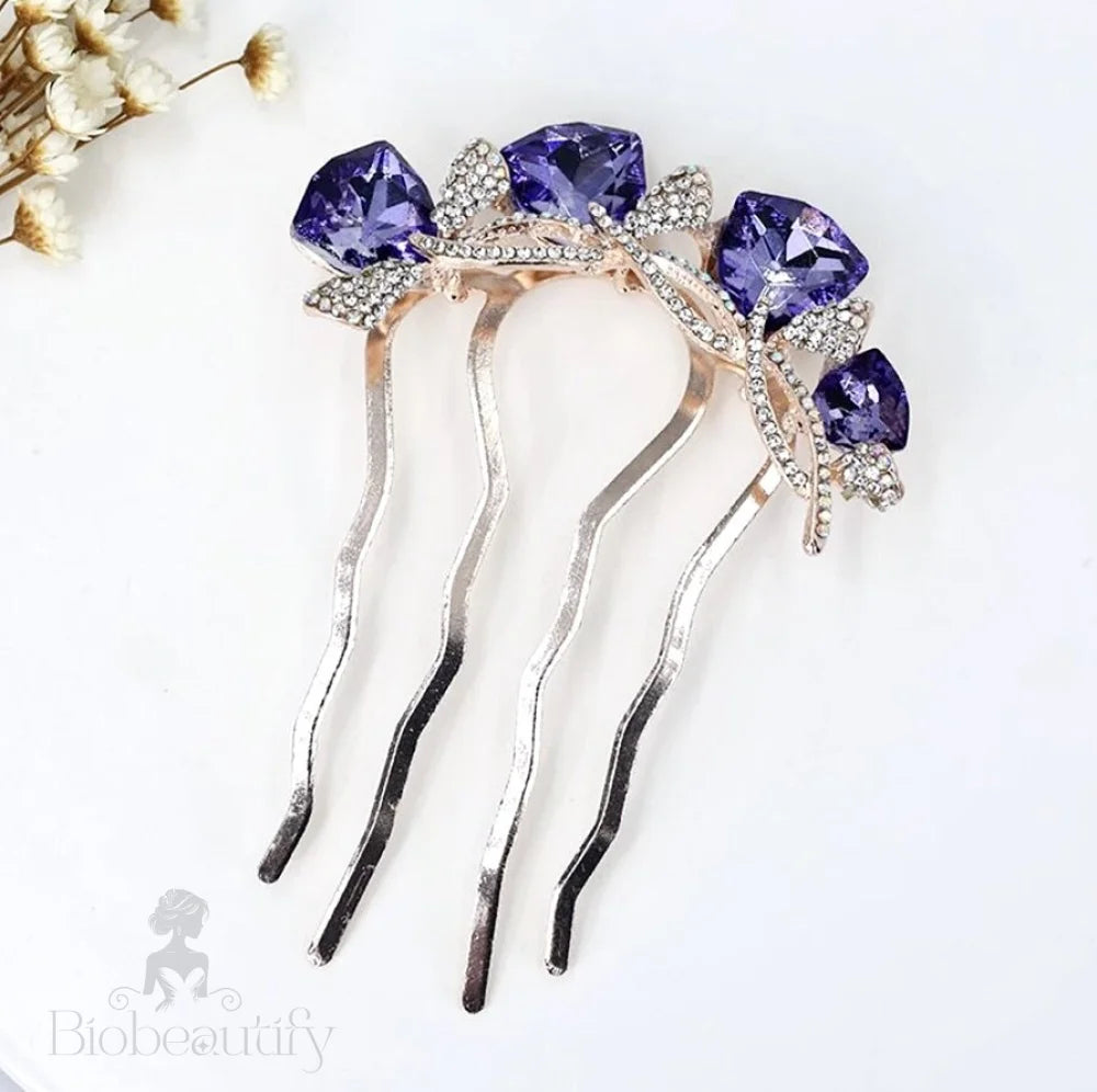 Wedding Hair Accessories - Rose Gold CZ Bridal Hair Comb - More Colors