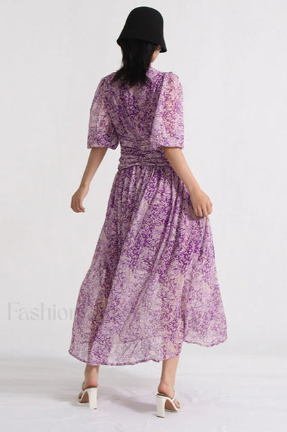 Aurier Printed Stylish Midi Dress