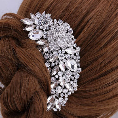 Austrian Crystal Bridal Hair Comb - Dahlia