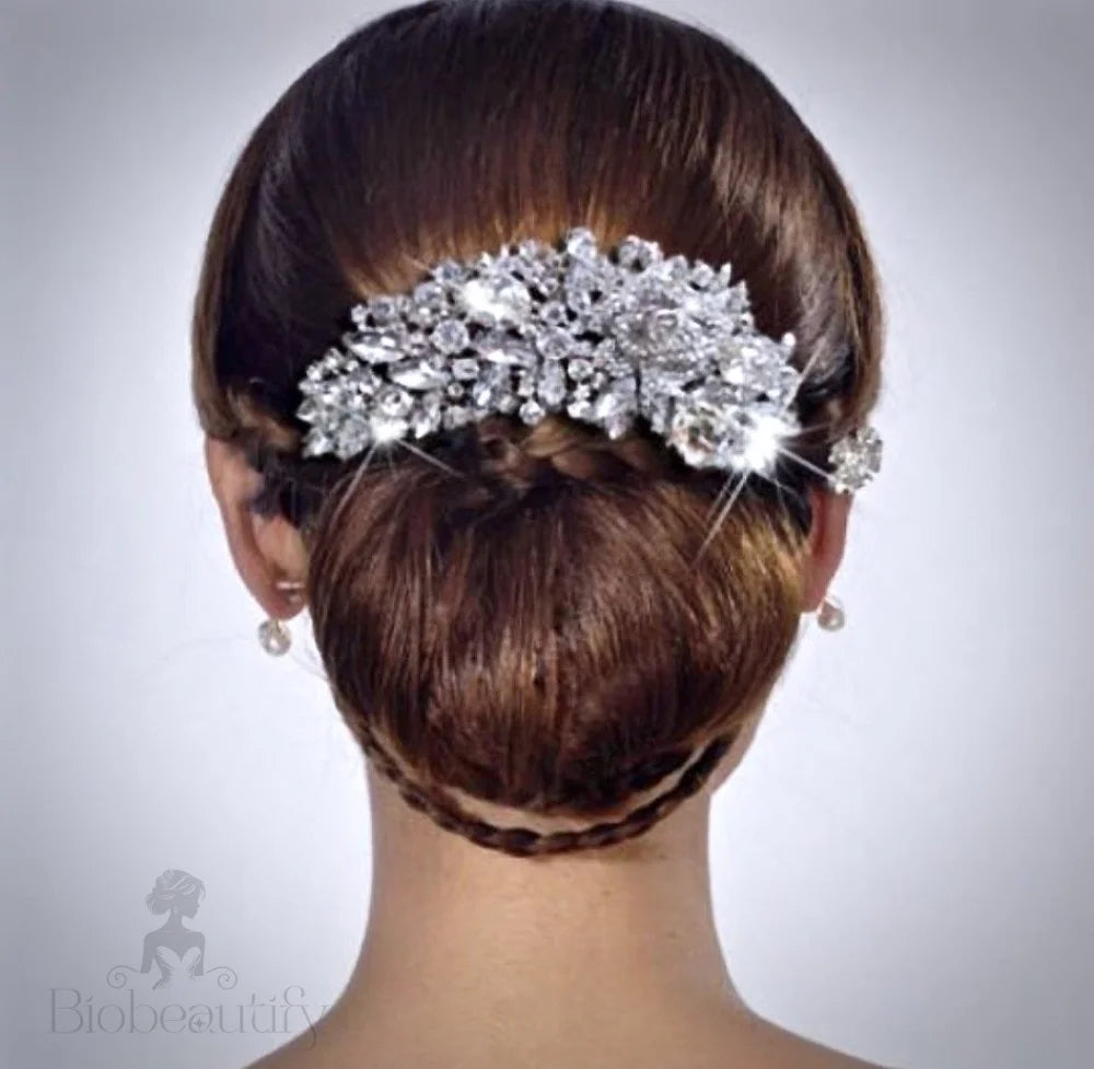 Austrian Crystal Bridal Hair Comb - Dahlia