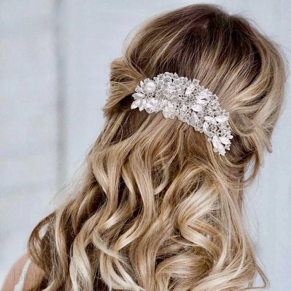 Austrian Crystal Bridal Hair Comb - Dahlia