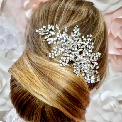 Austrian Crystal Bridal Hair Comb Melba