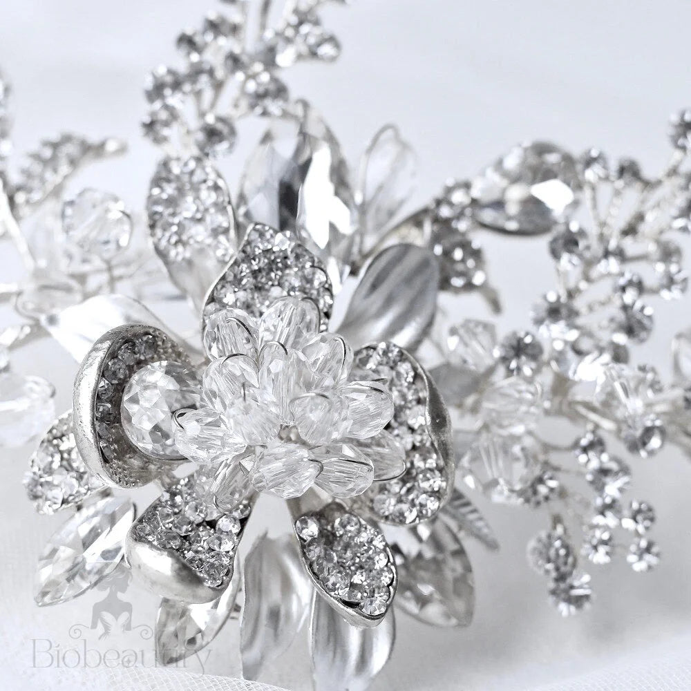 Austrian Crystal Bridal Headband Stephanie Hair Vine