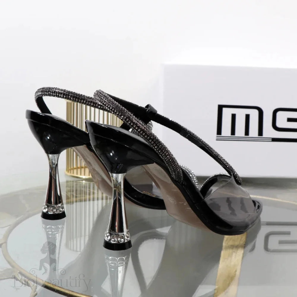 Autumn Elegant Rhinestone Pointed Stiletto Heel Sandals