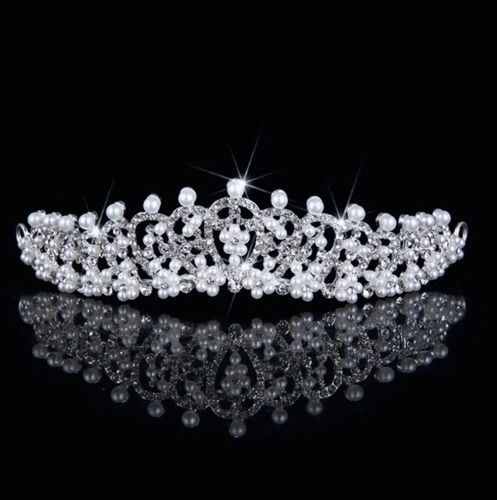 Autumn Pearl And Cubic Zirconia Wedding Tiara