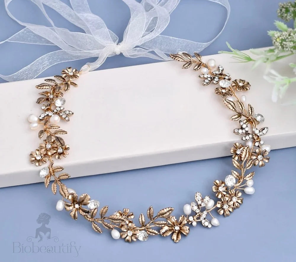 Avalon Vintage Bridal Belt With Pearl And Rhinestone Details