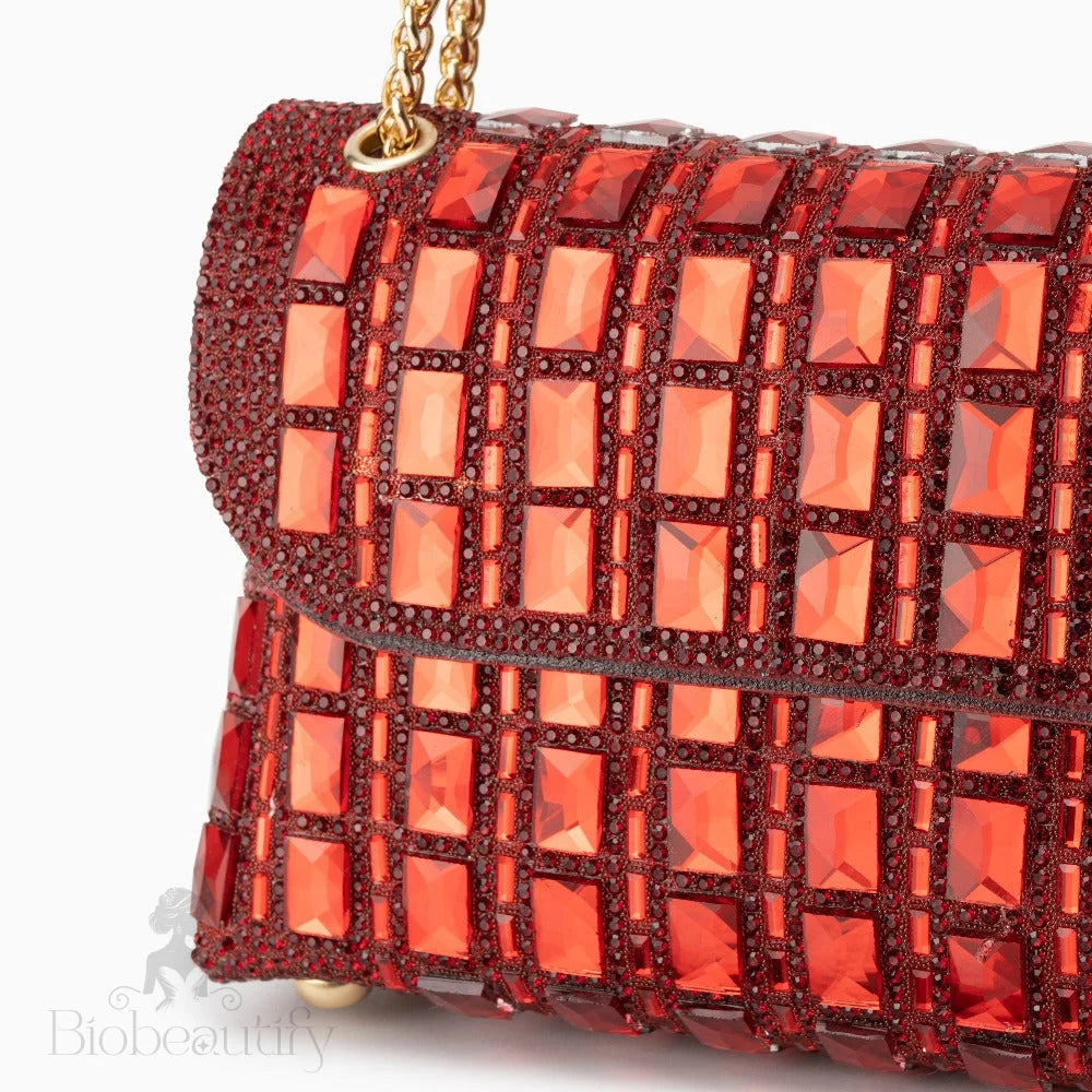 Ayesha Clutch Bag With Gemstones