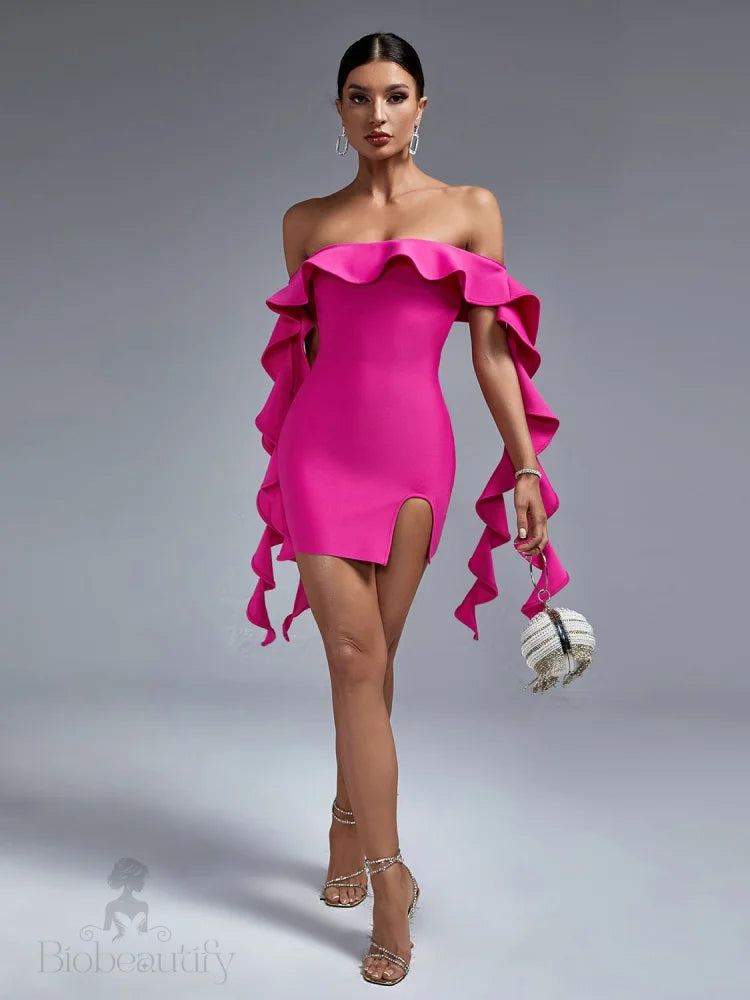 Azalea Ruffle Bandage Dress