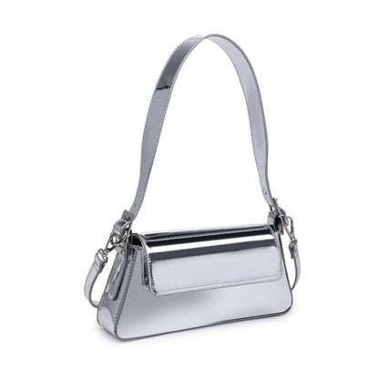 Giselle Metallic Crossbody Bag Silver Mirror