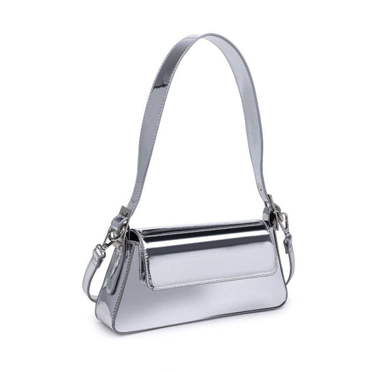 Giselle Metallic Crossbody Bag Silver Mirror