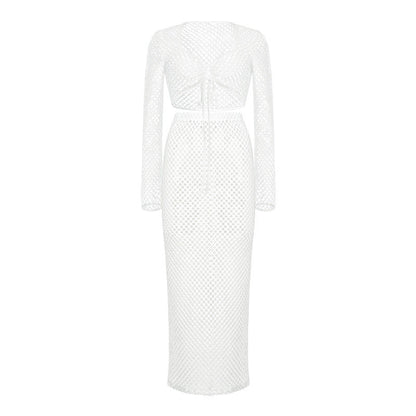 Olivia - Crochet Crop Top And Skirt Set