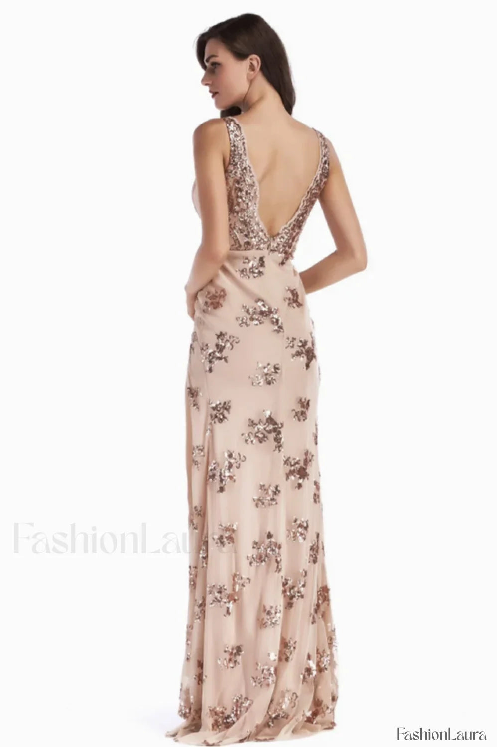 Backless Maxi Stylish Sequin Dress